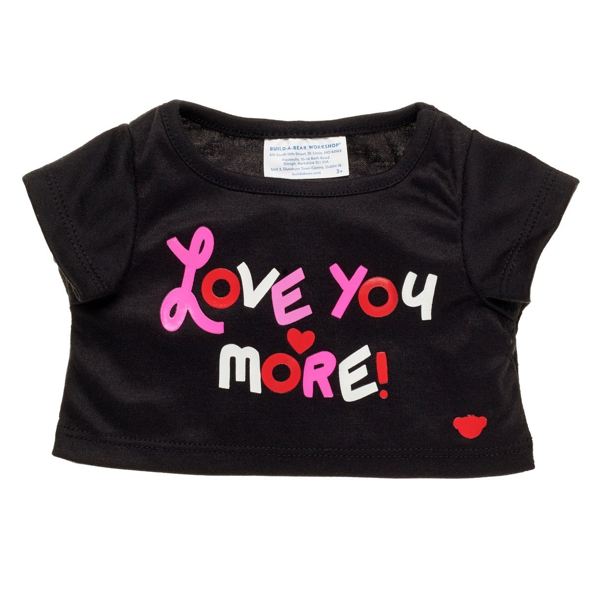 Polera Negra Love You More Build-A-Bear | Polera | Ropa